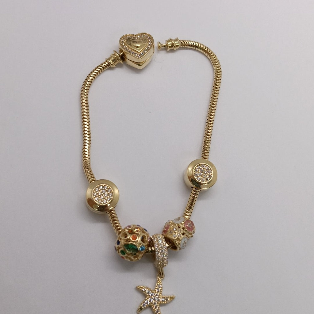 PULSERA CHARM ORO 14K 17.2 (NUEVO)