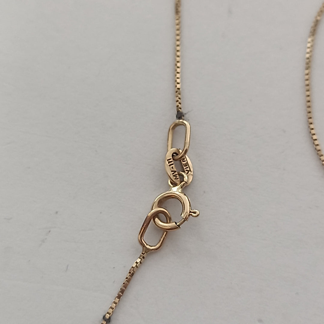 DIJE, GARGANTILLA ORO 14 K 1.3 GRMS (SEMINUEVO)