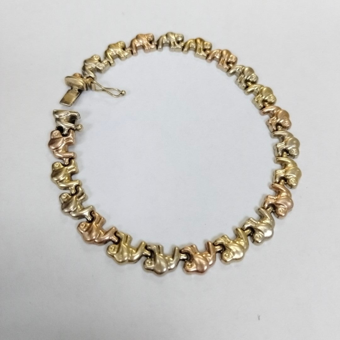 PULSERA ORO COMBINADO 14 K 11,70 GRMS (SEMINUEVO)