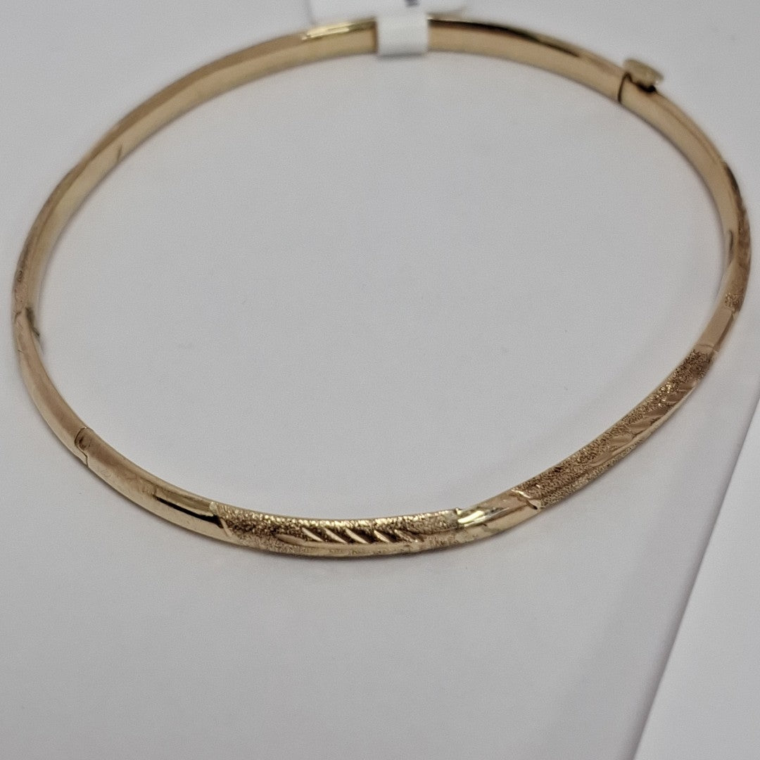 PULSERA RIGIDA ORO 14 K 3.7 GRMS (SEMINUEVO)