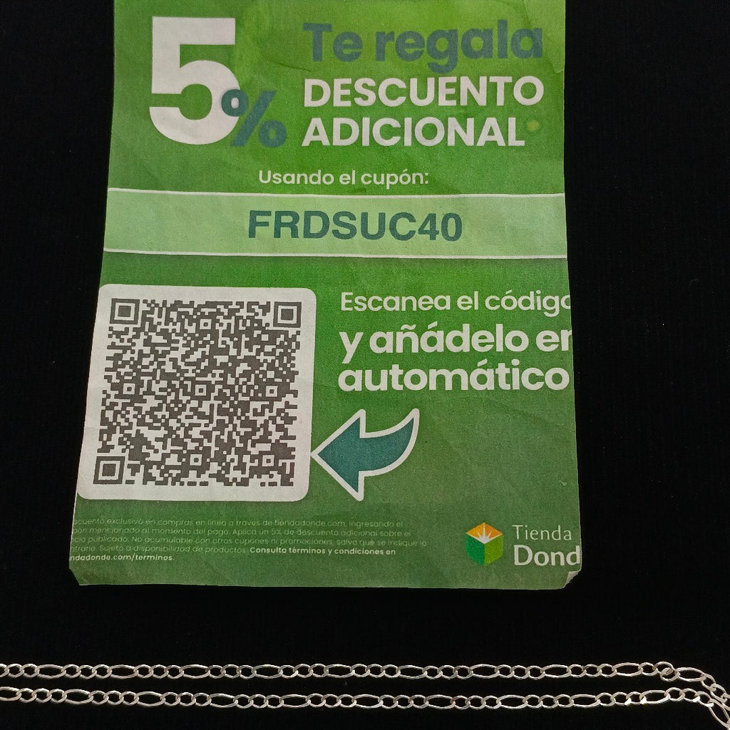 CADENA 3X1 PLATA .925 60 CM 4.42 GR (NUEVO)