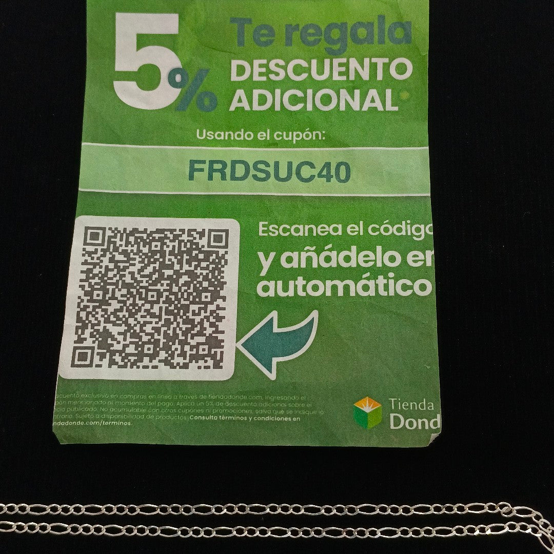 CADENA 3X1 PLATA .925 60 CM 4.42 GR (NUEVO)