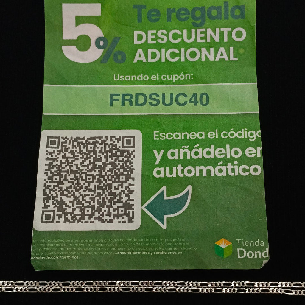 CADENA 3X1 PLATA .925 55 CM 4.82 GR (NUEVO)