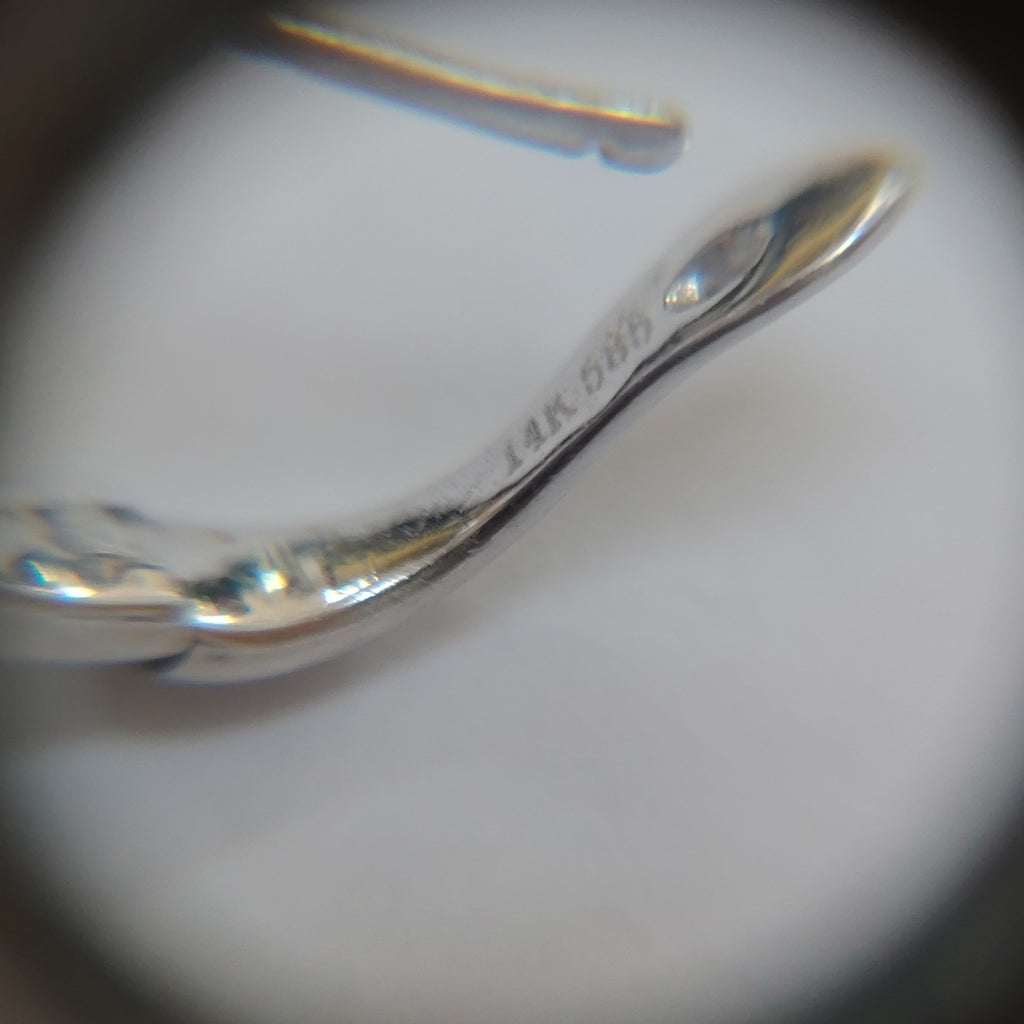ARETES PAR ORO BLANCO 14 K 5,30 GRMS (SEMINUEVO)