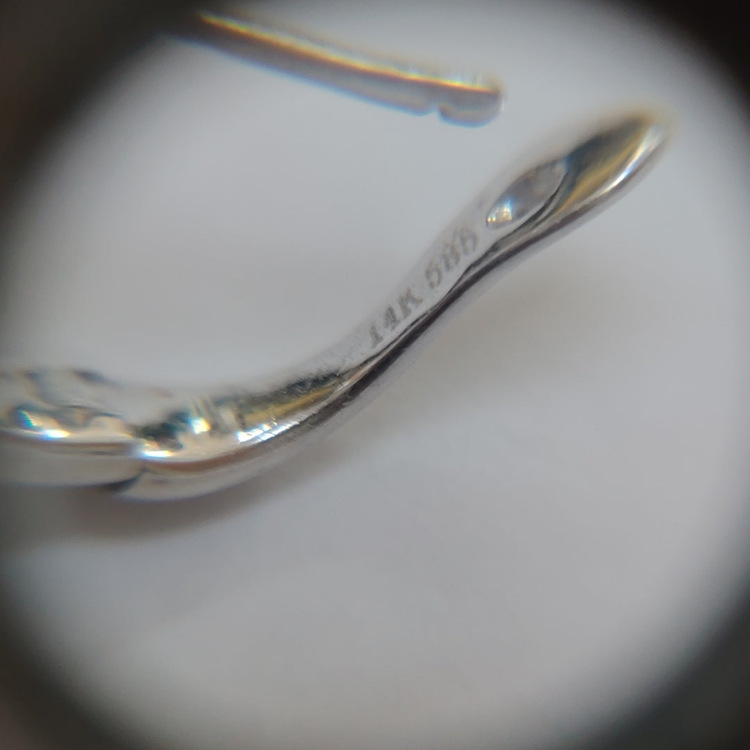 ARETES PAR ORO BLANCO 14 K 5,30 GRMS (SEMINUEVO)