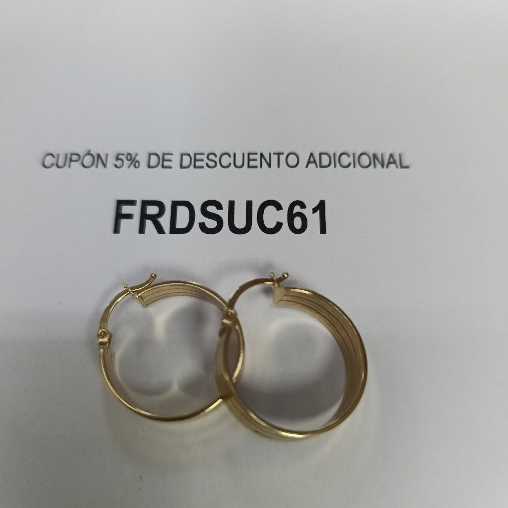 ARRACADAS PAR ORO 14 K 4.3 GRMS (SEMINUEVO)