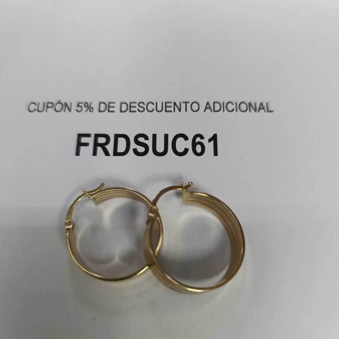ARRACADAS PAR ORO 14 K 4.3 GRMS (SEMINUEVO)