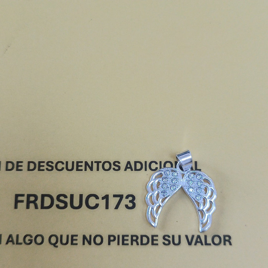 DIJE ALAS C/CIRCONIAS PLATA .925 2.3 GR (NUEVO)