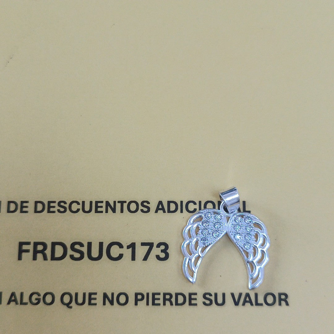 DIJE ALAS C/CIRCONIAS PLATA .925 2.3 GR (NUEVO)