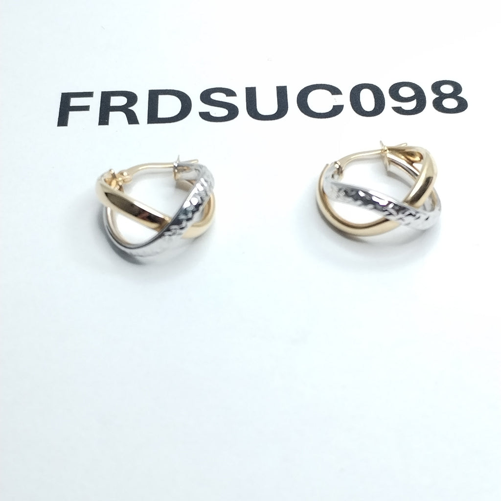 ARRACADAS PAR ORO COMBINADO 14 K 2.7 GRMS (SEMINUEVO)