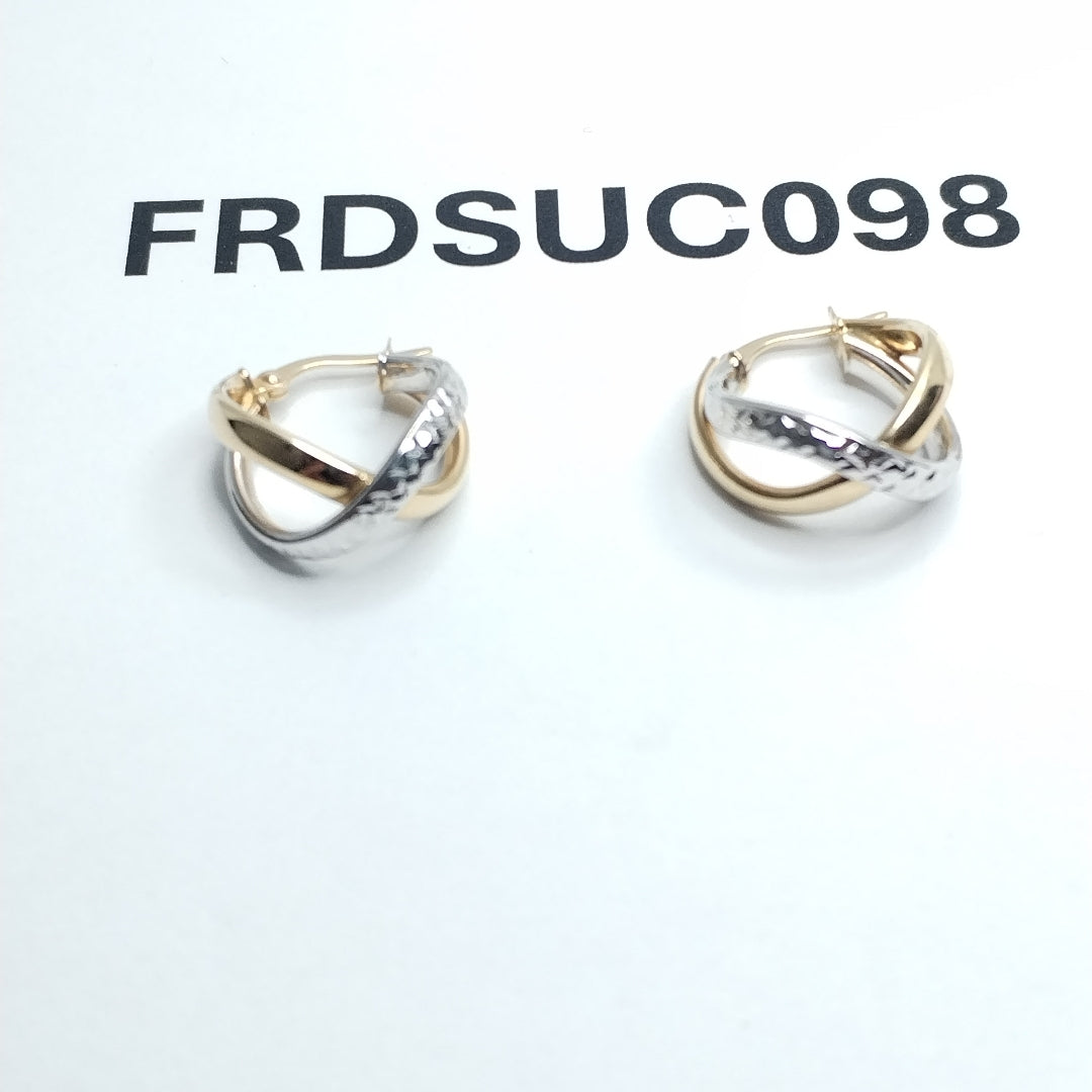 ARRACADAS PAR ORO COMBINADO 14 K 2.7 GRMS (SEMINUEVO)