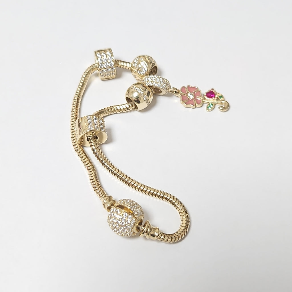 PULSERA CHARM ORO 14K 15.4 (NUEVO)