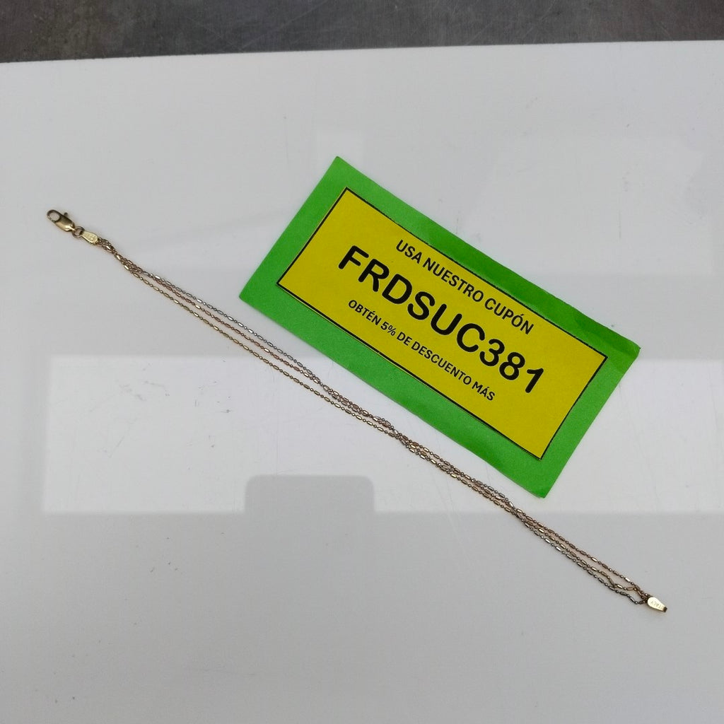 PULSERA ORO COMBINADO 10 K 2,40 GRMS (SEMINUEVO)