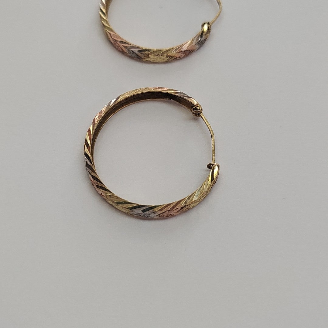 ARRACADAS PAR ORO 14 K 1.5 GRMS (SEMINUEVO)