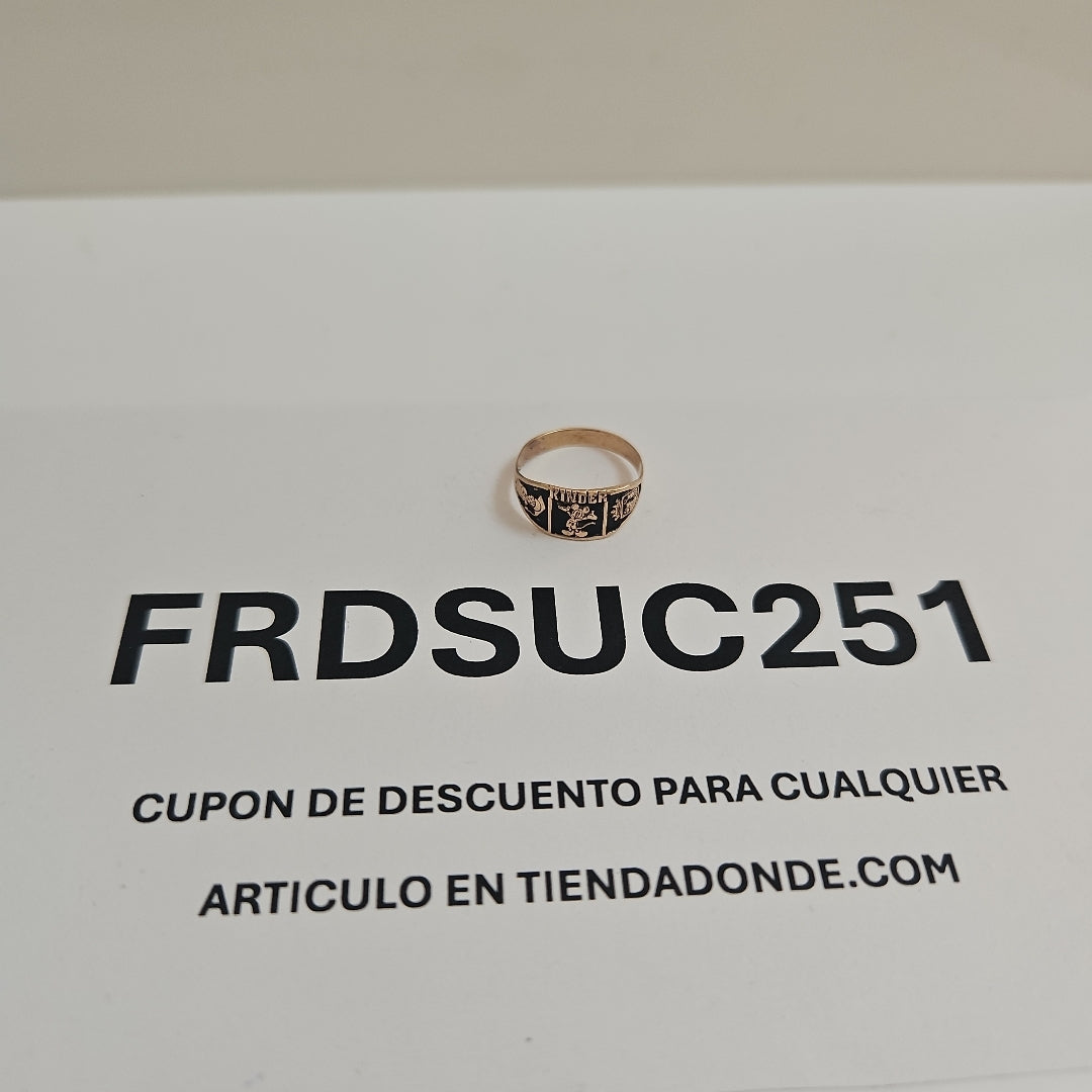 ANILLO DE GRADUACIÓN ORO 8 K 0,80 GRMS (SEMINUEVO)