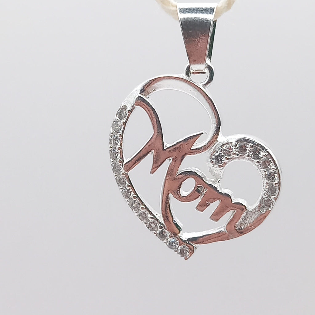 DIJE CORAZON C/CIRCONIAS PLATA .925 3.1 GR (NUEVO)