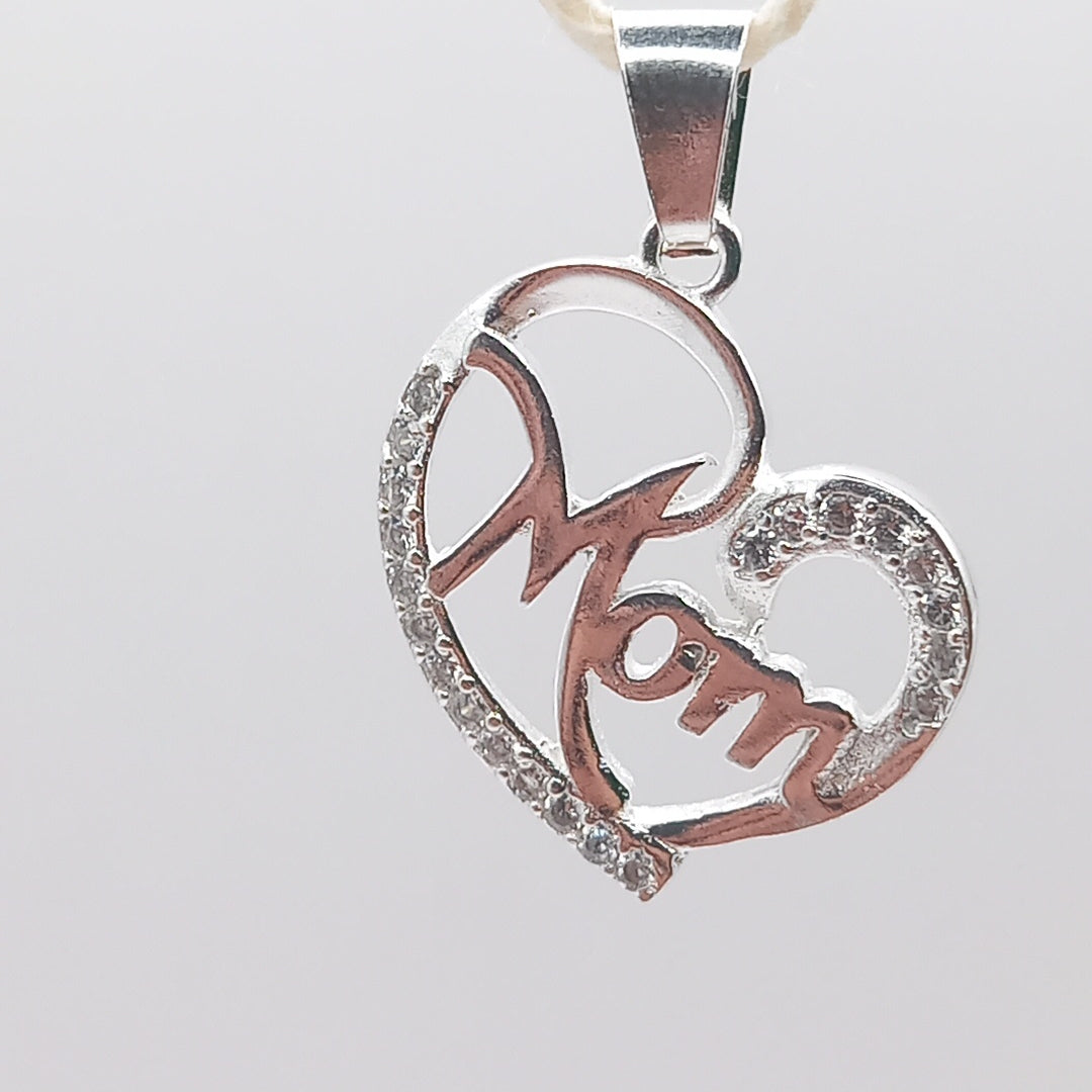 DIJE CORAZON C/CIRCONIAS PLATA .925 3.1 GR (NUEVO)