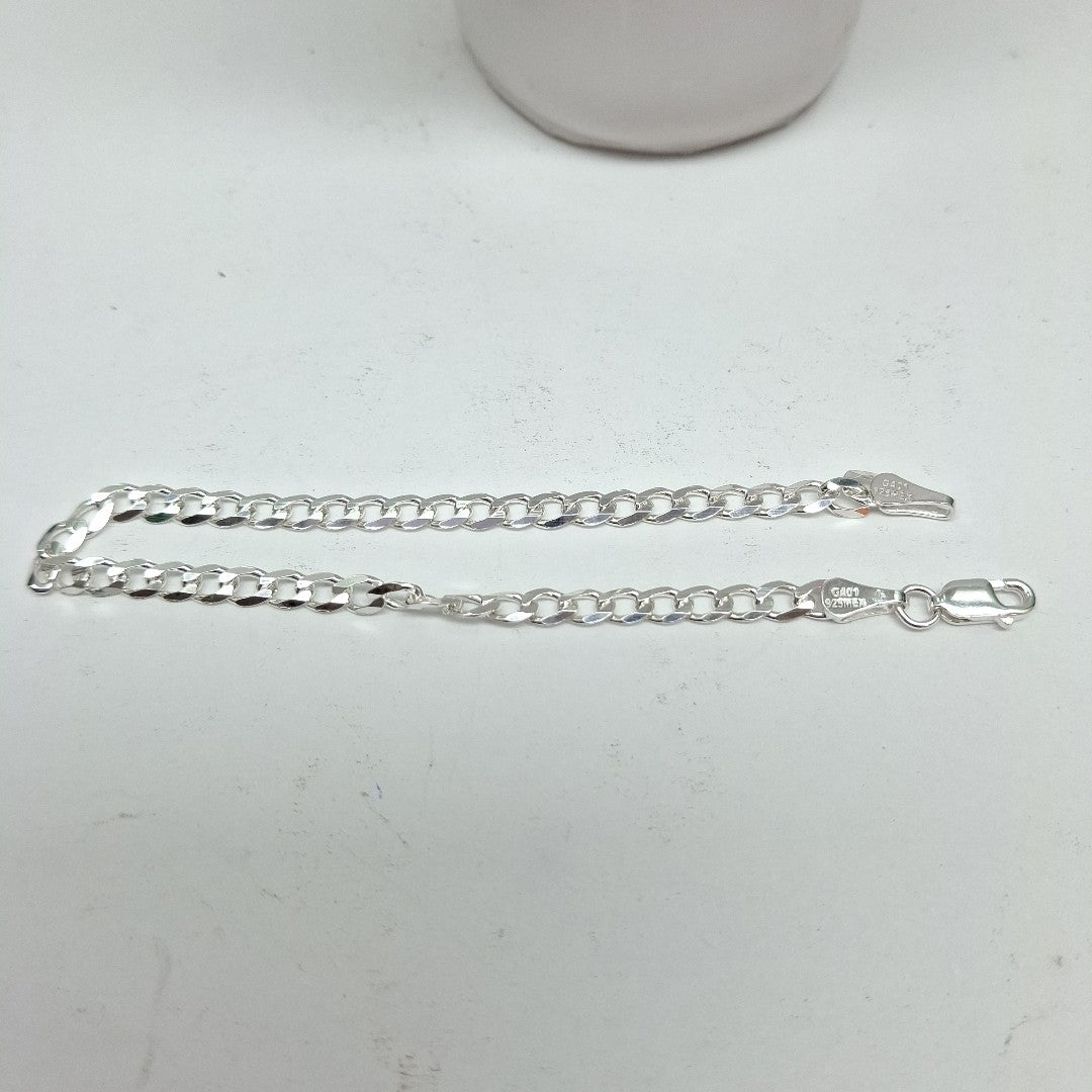 PULSERA BARBADA PLATA .925 18 CM 3.93 GR (NUEVO)