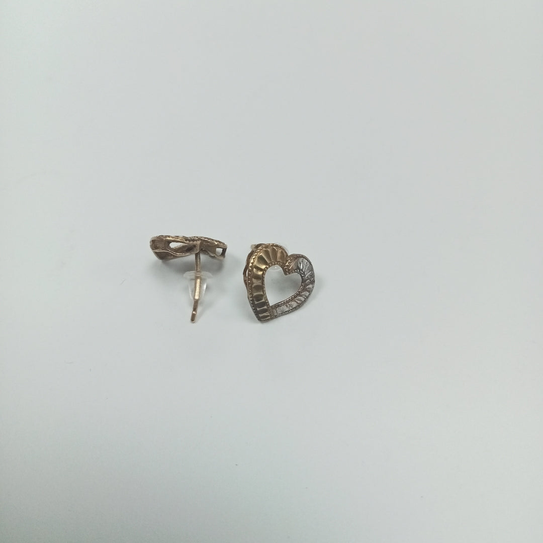 ARETES PAR ORO COMBINADO 8 K 0,90 GRMS (SEMINUEVO)