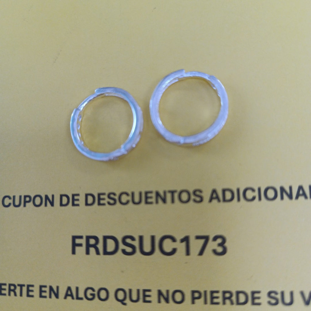 ARRACADAS C/CIRCONIAS PLATA .925 2.1 GR (NUEVO)