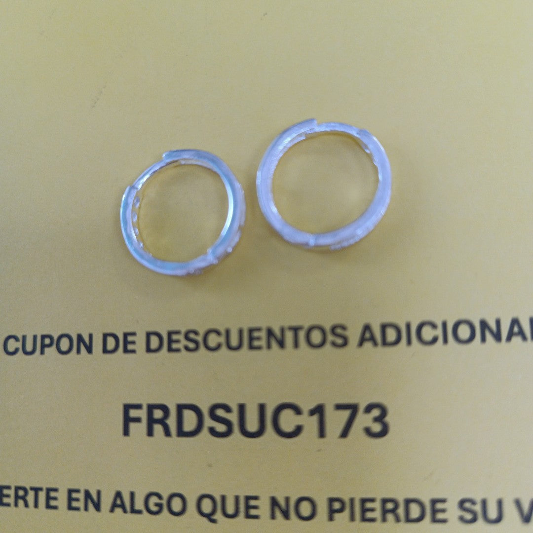 ARRACADAS C/CIRCONIAS PLATA .925 2.1 GR (NUEVO)