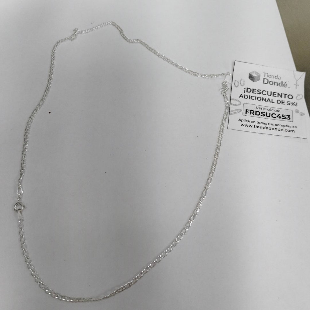 CADENA TEJIDO ESLABONES PLATA .925 55 CM 3.9 GR (NUEVO)