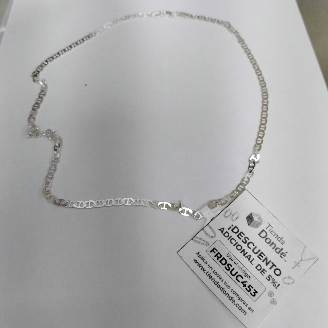CADENA TEJIDO GUCHI PLATA .925 55 CM 12.4 GR (NUEVO)