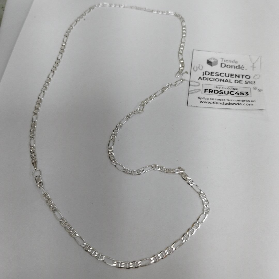 CADENA TEJIDO 3X1 PLATA .925 60 CM 8.3 GR (NUEVO)
