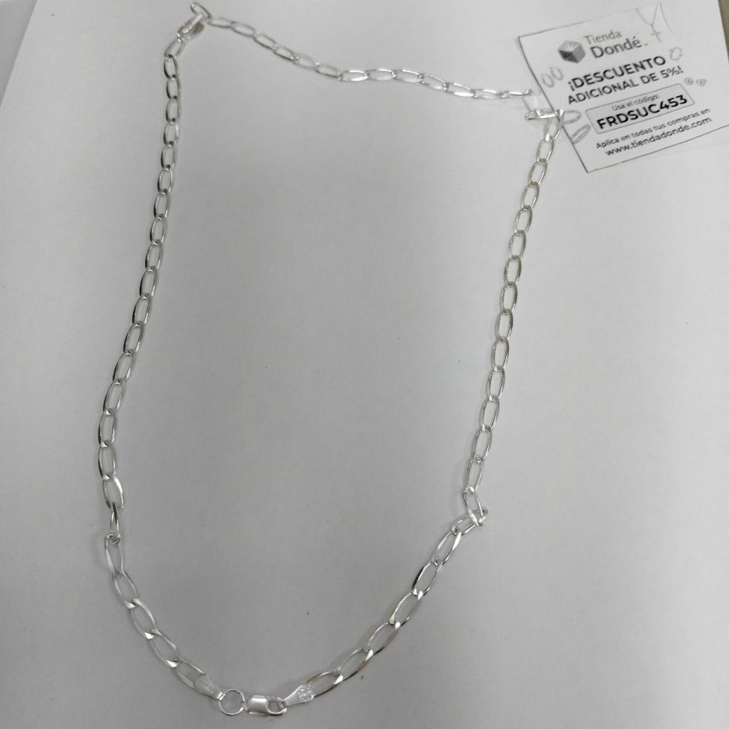 CADENA TEJIDO ESLABONES PLATA .925 55 CM 10.1 GR (NUEVO)