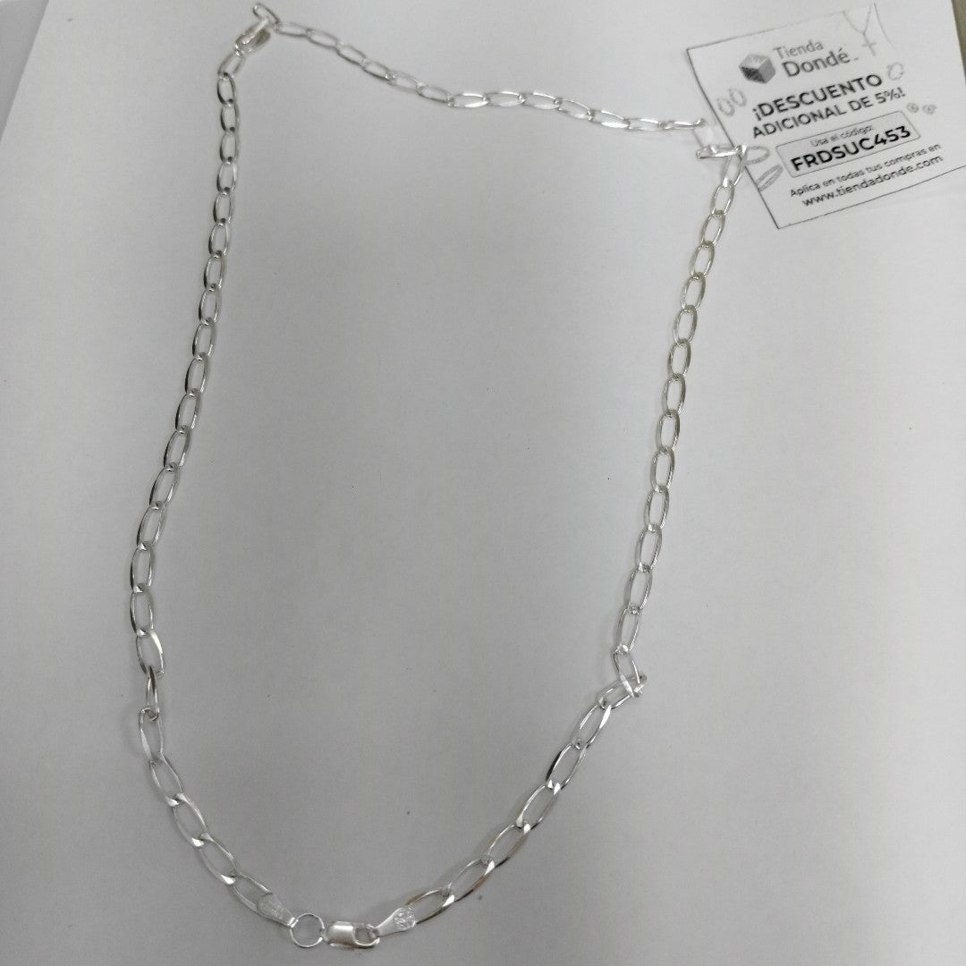 CADENA TEJIDO ESLABONES PLATA .925 55 CM 10.1 GR (NUEVO)
