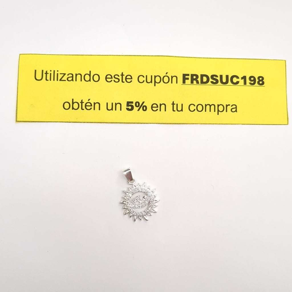 DIJE OJO MAGICO CON CIRCONIAS PLATA .925 2 GR (NUEVO)