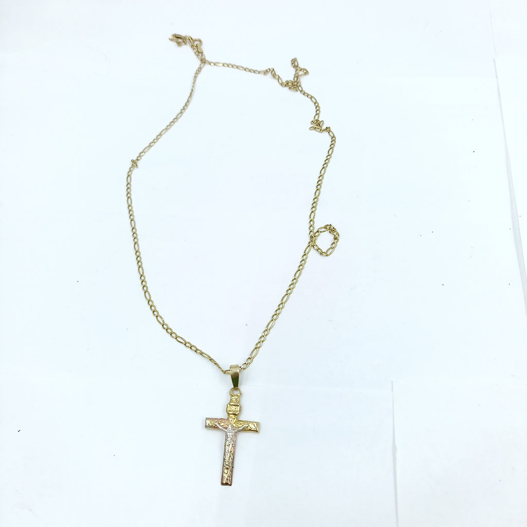 CADENA, CRUCIFIJO ORO 10 K 3.7 GRMS (SEMINUEVO)