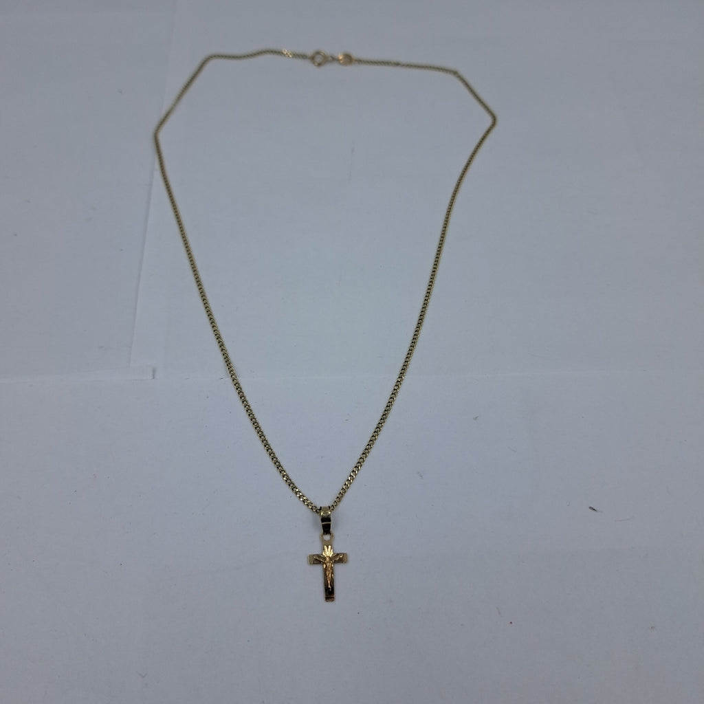 CADENA, CRUCIFIJO ORO 10 K 2.4 GRMS (SEMINUEVO)