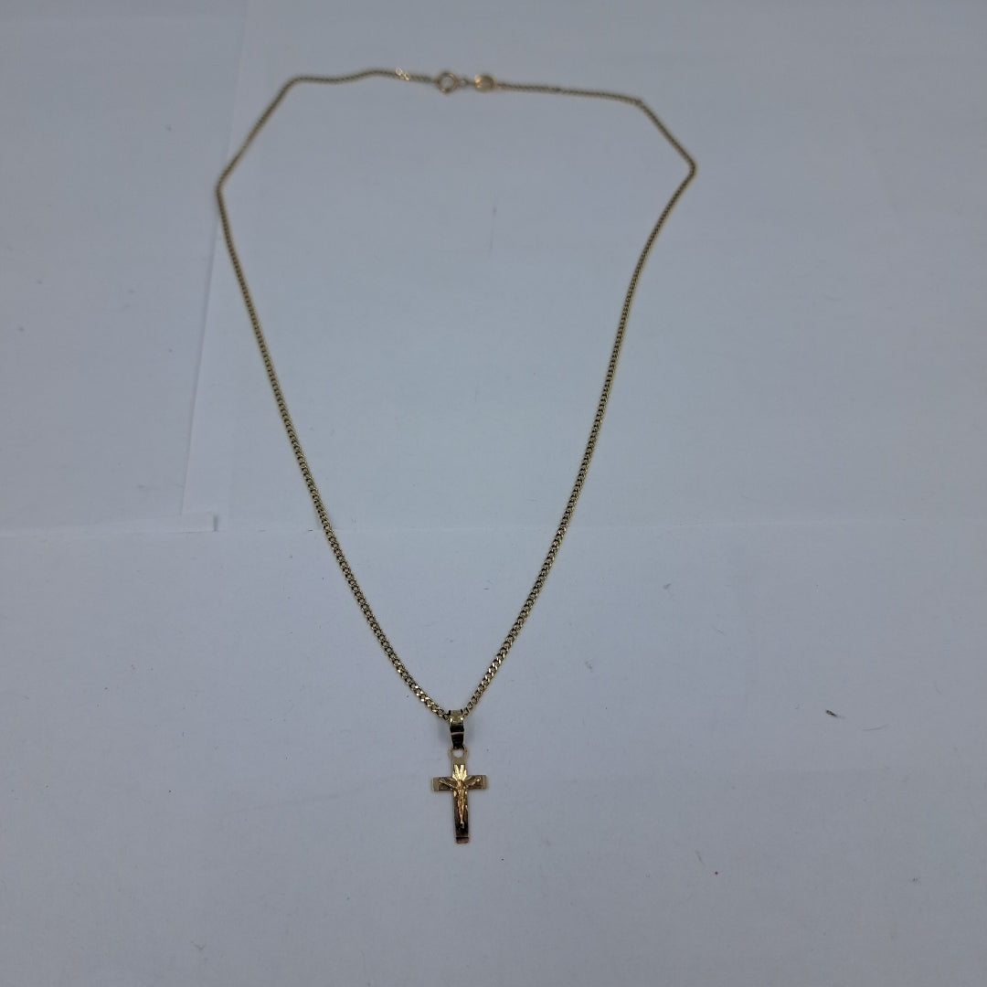 CADENA, CRUCIFIJO ORO 10 K 2.4 GRMS (SEMINUEVO)