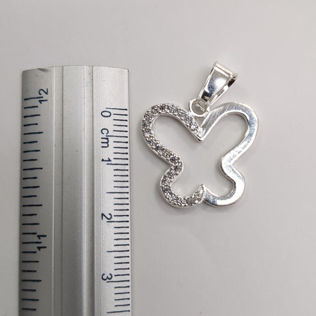 DIJE MARIPOSA C/CIRCONIAS PLATA .925 2.2 GR (NUEVO)