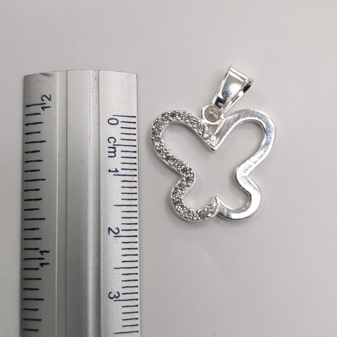 DIJE MARIPOSA C/CIRCONIAS PLATA .925 2.2 GR (NUEVO)