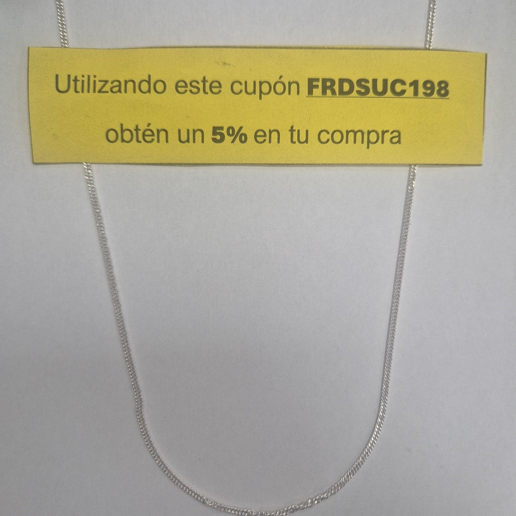 CADENA BARBADA PLATA .925 50 CM 4.22 GR (NUEVO)