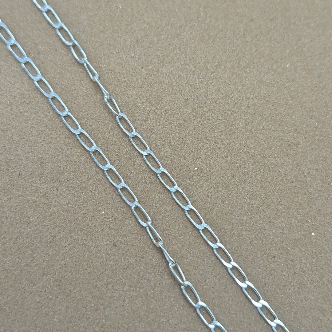 CADENA TEJIDO ESLABONES PLATA .925 50 CM 2.7 GR (NUEVO)