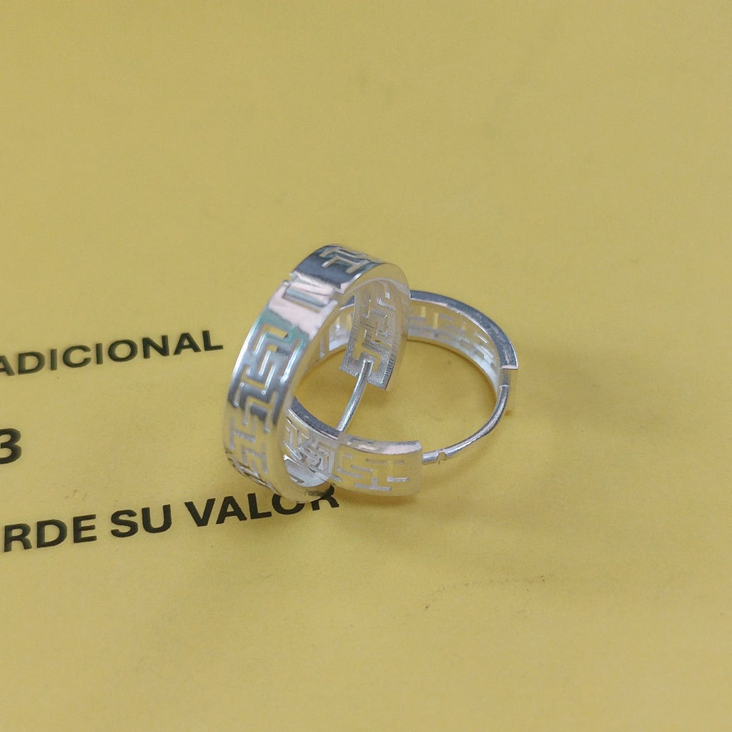ARETES ARRACADAS GRECAS PLATA .925 4.23 GR (NUEVO)