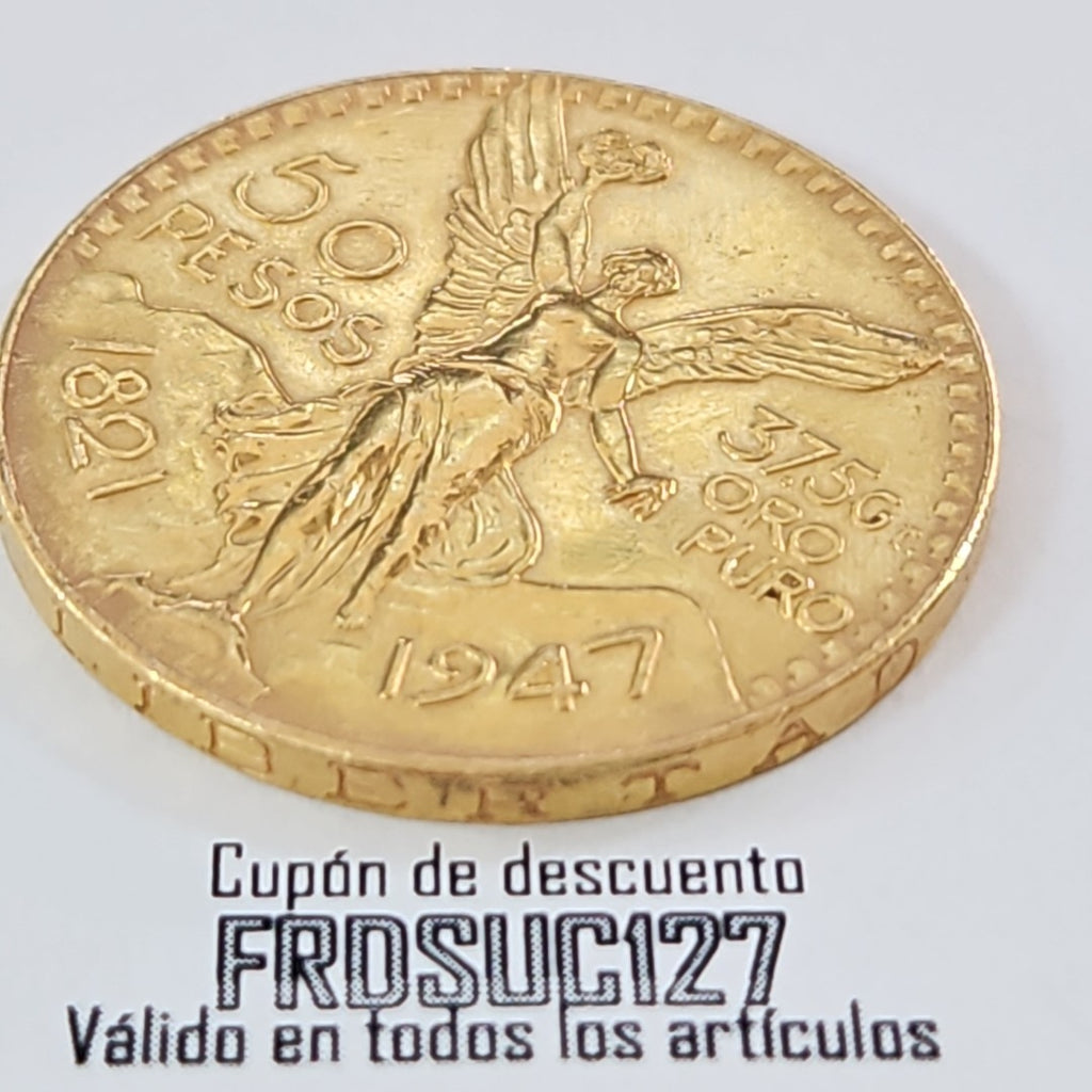 K1 41.6 GRMS 21 K IDENTIFICACIÓN MONEDA NOMINATIVA MONEDAS PESOS 50 PESOS (SEMINUEVO)