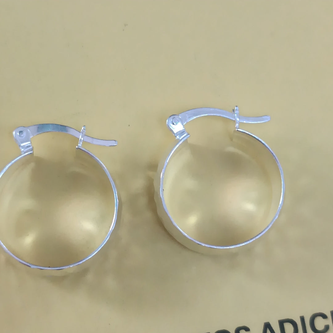 ARETES ARRACADAS FACETADAS PLATA .925 2.8 GR (NUEVO)