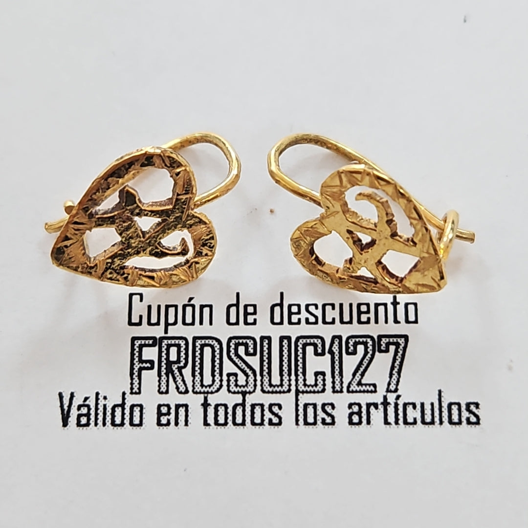 ARETES PAR ORO 8 K 1.2 GRMS (SEMINUEVO)