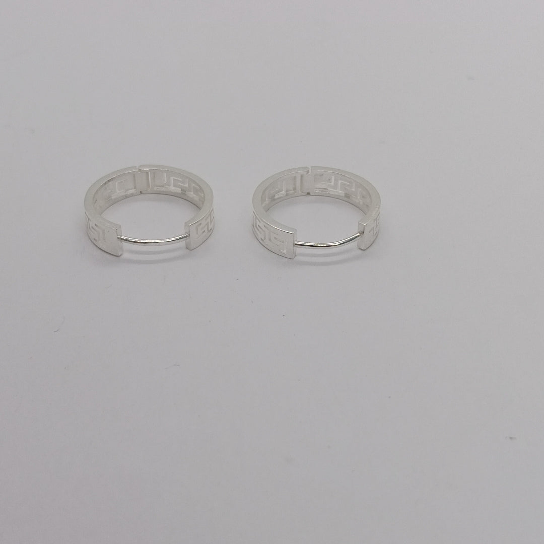 ARETES ARRACADAS GRECAS PLATA .925 4.13 GR (NUEVO)