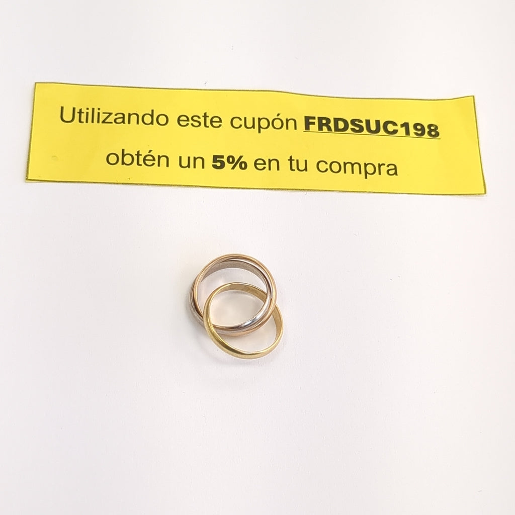 ANILLO ORO COMBINADO 18 K 9.2 GRMS (SEMINUEVO)