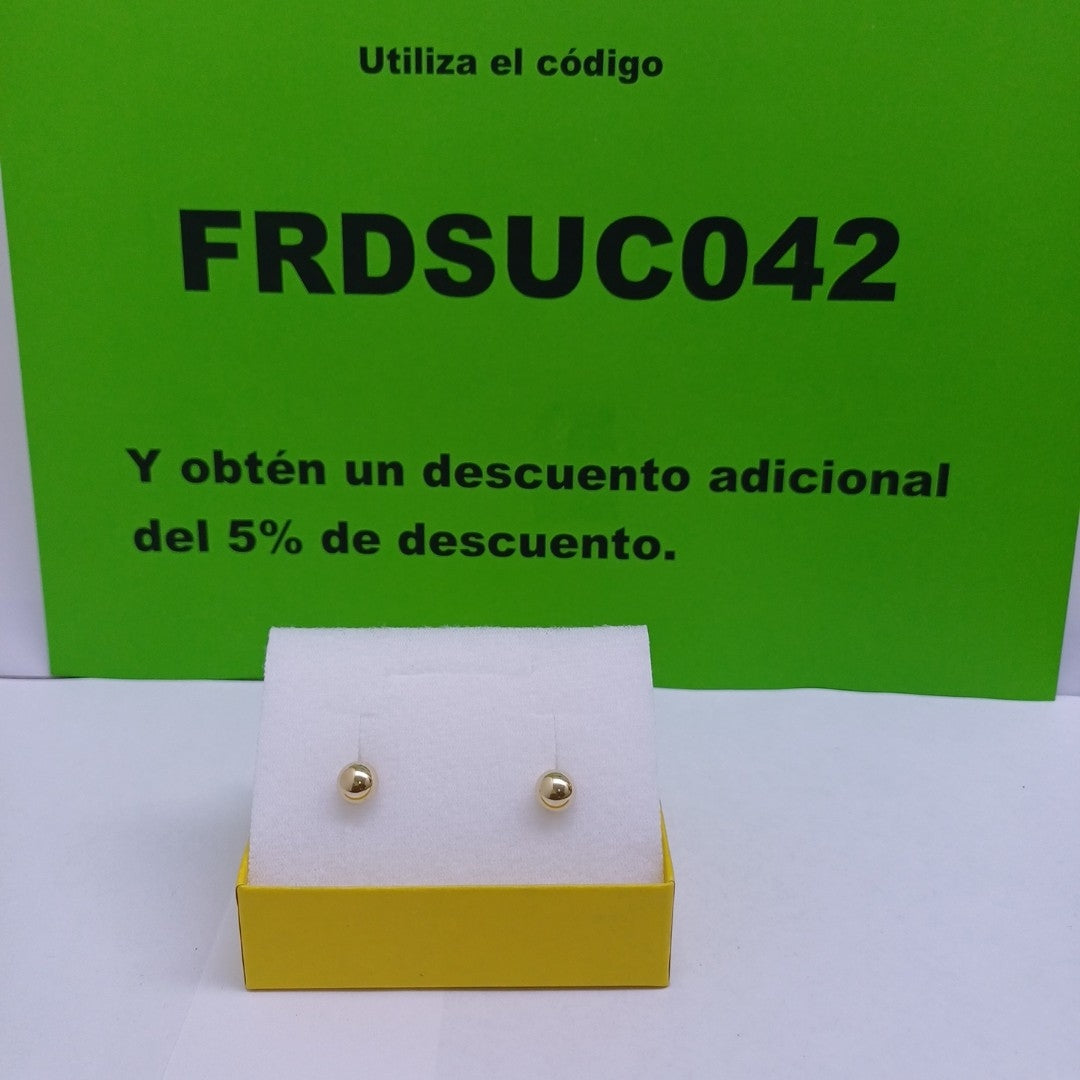 BROQUELES PAR ORO 14 K 1,80 GRMS (SEMINUEVO)