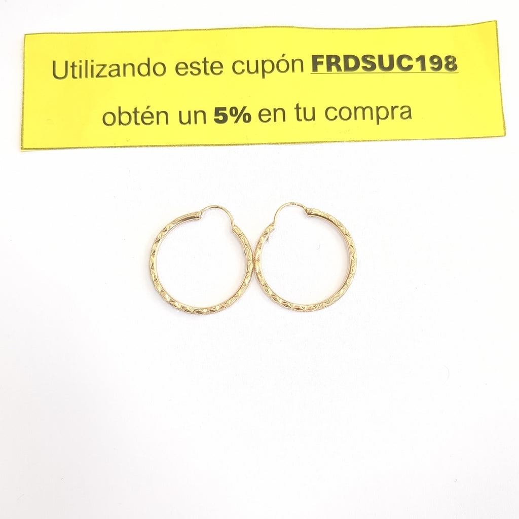 ARRACADAS PAR ORO 14 K 1.9 GRMS (SEMINUEVO)