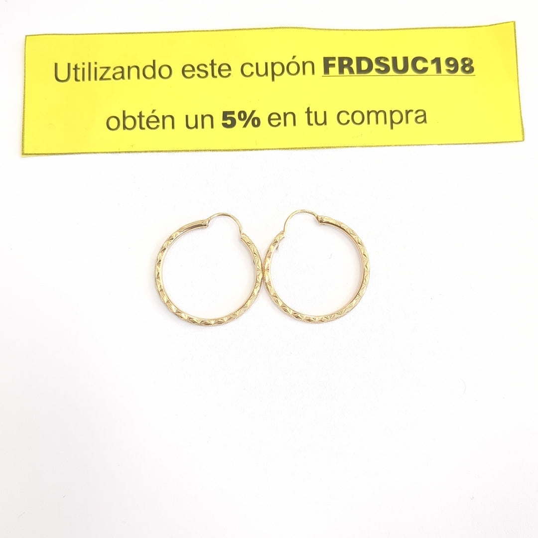 ARRACADAS PAR ORO 14 K 1.9 GRMS (SEMINUEVO)