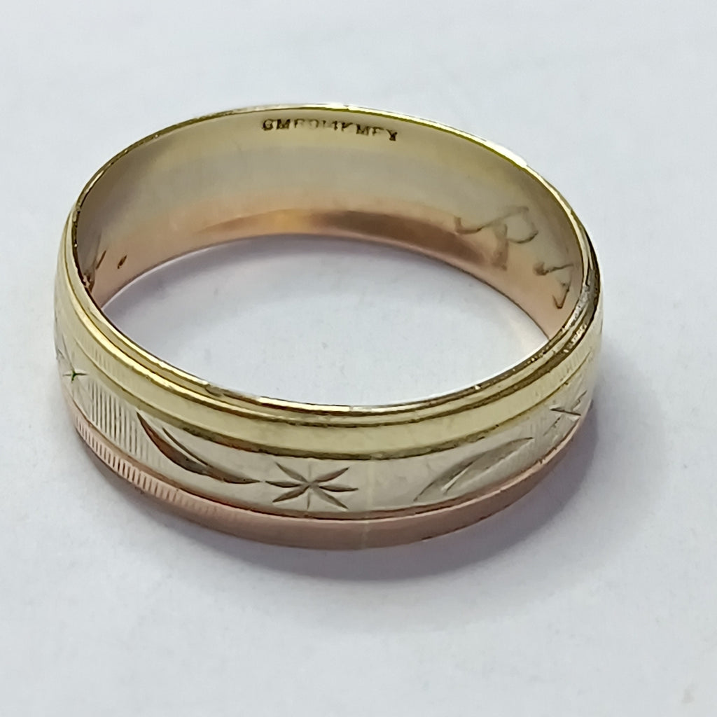 ARGOLLA ORO,ORO COMBINADO 14 K 1,90 GRMS (SEMINUEVO)