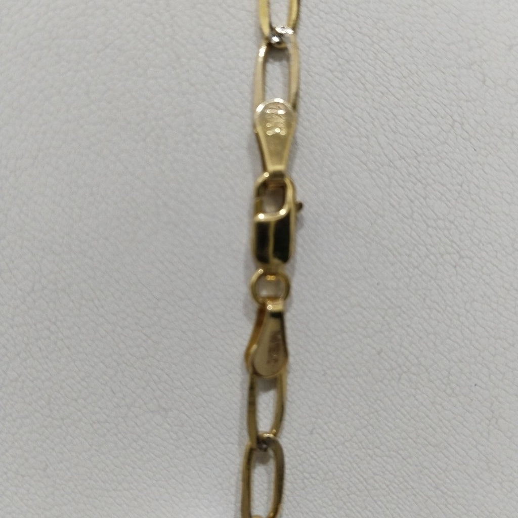 CADENA TEJIDO ESLABONES 11.5G 60 CM 14K (NUEVO)