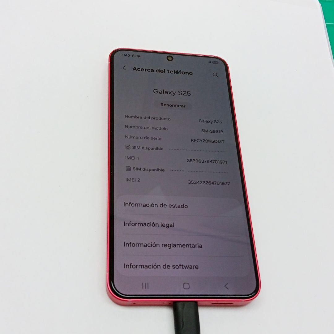 CELULAR SAMSUNG GALAXY S25 SM-S931B (2025) 256 GB 12 GB RAM (SEMINUEVO)